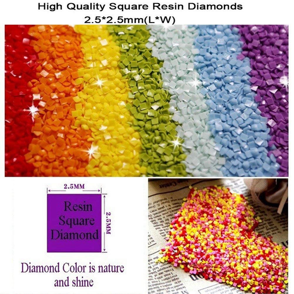 Printing DIY Diamond Painting Cat Full Area Square Stick Paste Home Decor Wall Decorative Painting (30x30cm)