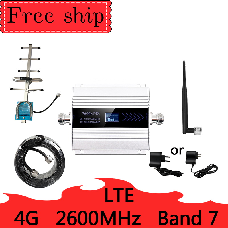 2600mhz LTE 4G cellular signal booster 4G mobile netzwerk booster Daten Cellular Phone Repeater Verstärker Band 7 yagi Antenne