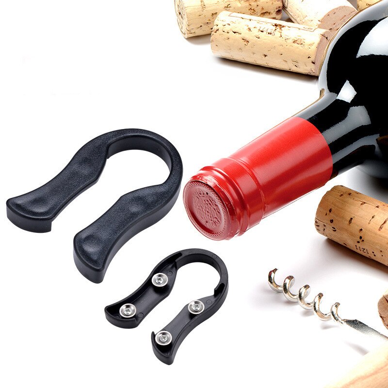 4-wielen Handheld Zwart Handheld Wiel Wijn Champagne Fles Folie Cutter Opener Roterende Messen Voor Hotel Restaurant