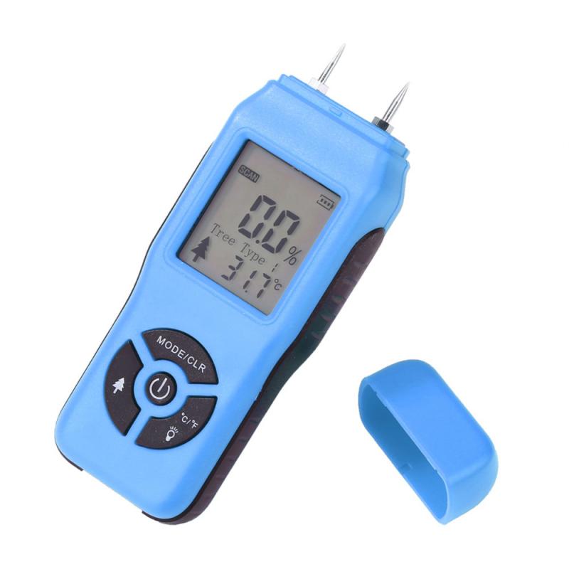 Handheld Digital Wood Moisture Meter Paper Humidity Tester Wall Hygrometer Timber Damp Detector With LCD Display Probe