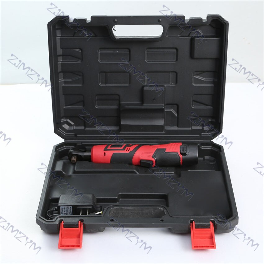 40Nm Torque Rechargeable wrench Electric Wrench Cordless Ratchet Wrench Right Angle Drill Screwdriver Rechargeable Spanner 220V: A2 Tool Storage Box