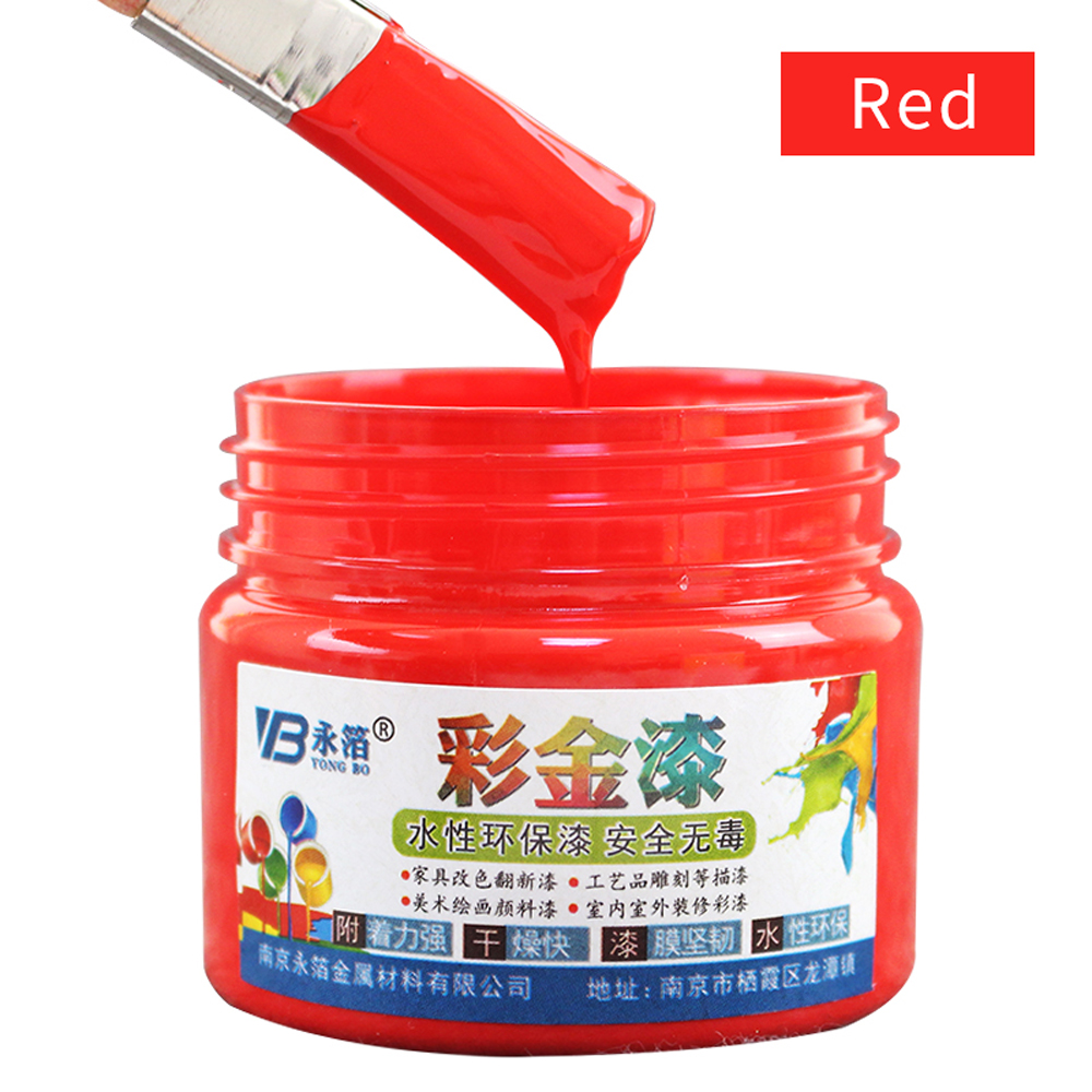 100g Water-based Paint Varnish Silver Spray Paint for Furniture,Handcrafts,Wall Painting Spraying ,Metal, Fence: Red