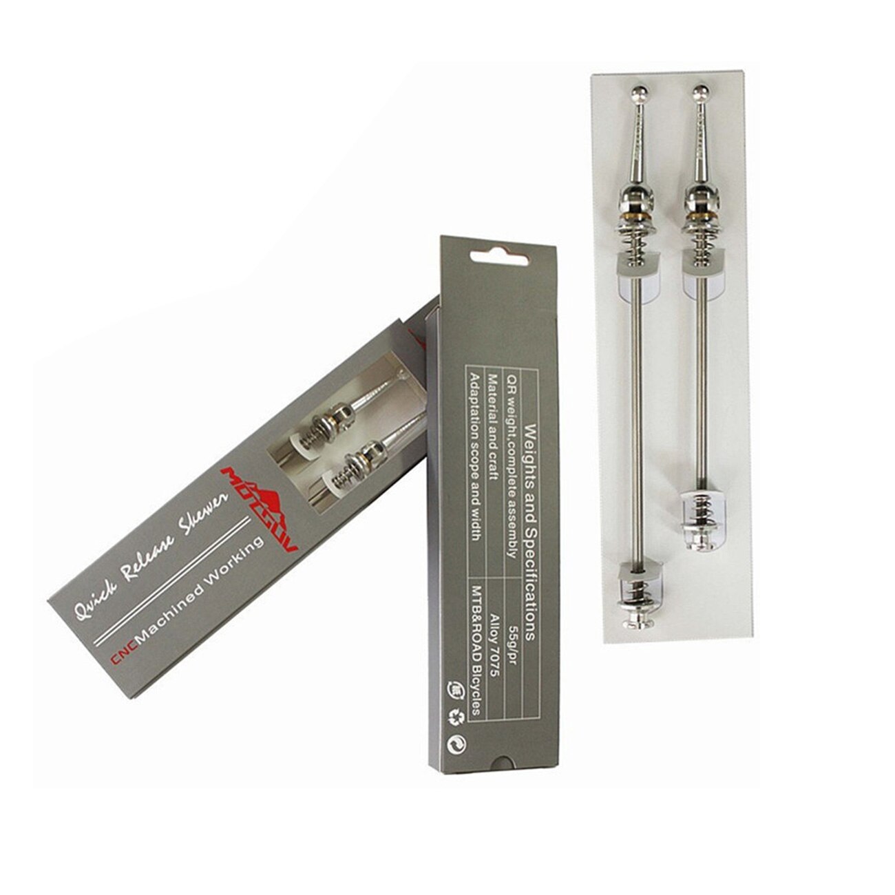 Bike Quick Release Lever Folding Bike Titanium Ti Skewer Bicycle Wheel Hub Rear Skewers Clip Cycling Training Accessories: Silver