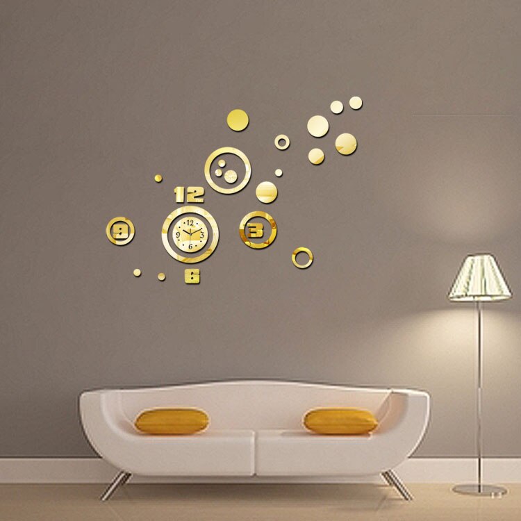 Wallpaper Stickers DIY Mirror Wall Clock Modern Acrylic Large Decorative Clock Horloege Murale