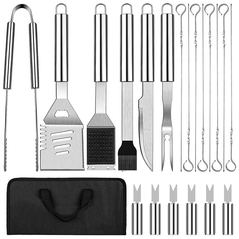21Pcs Grill Kit, Grill Set, Grilling Utensil Set, Grilling Accessories, BBQ Accessories, BBQ Kit, BBQ Grill Tools: Default Title