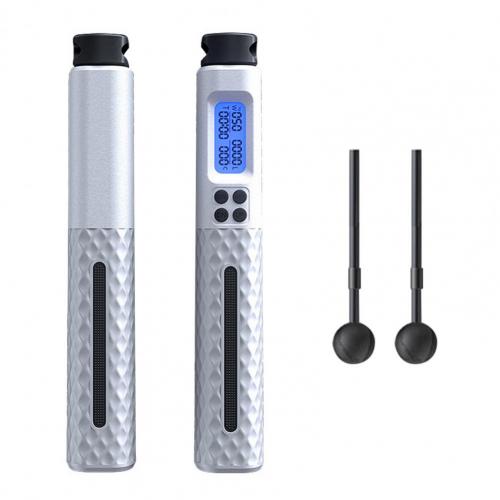 2 In 1 Adjustable Jump Rope Thickened Rope Weight Loss Cordless Smart Counting Single Skipping Rope for Outdoor: White