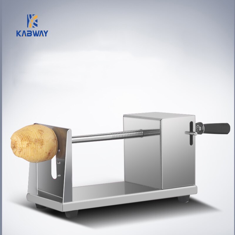Aardappel Chip Slicer Rvs Aardappel Spiraal Snijmachine