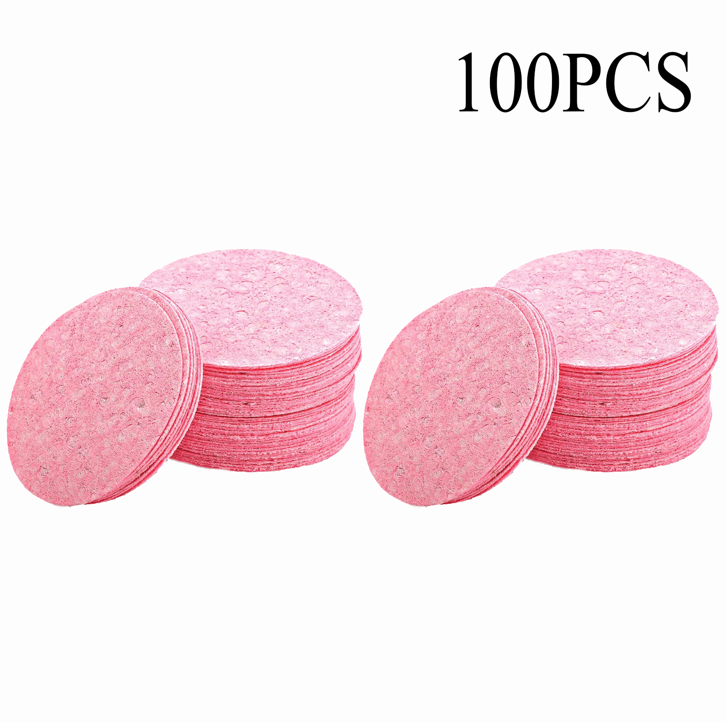 50-1000 Uds. Esponja de pulpa de madera Natural para lavado de cara, esponja de espuma para lavado de cara, esponja cosmética para limpieza facial: Verde