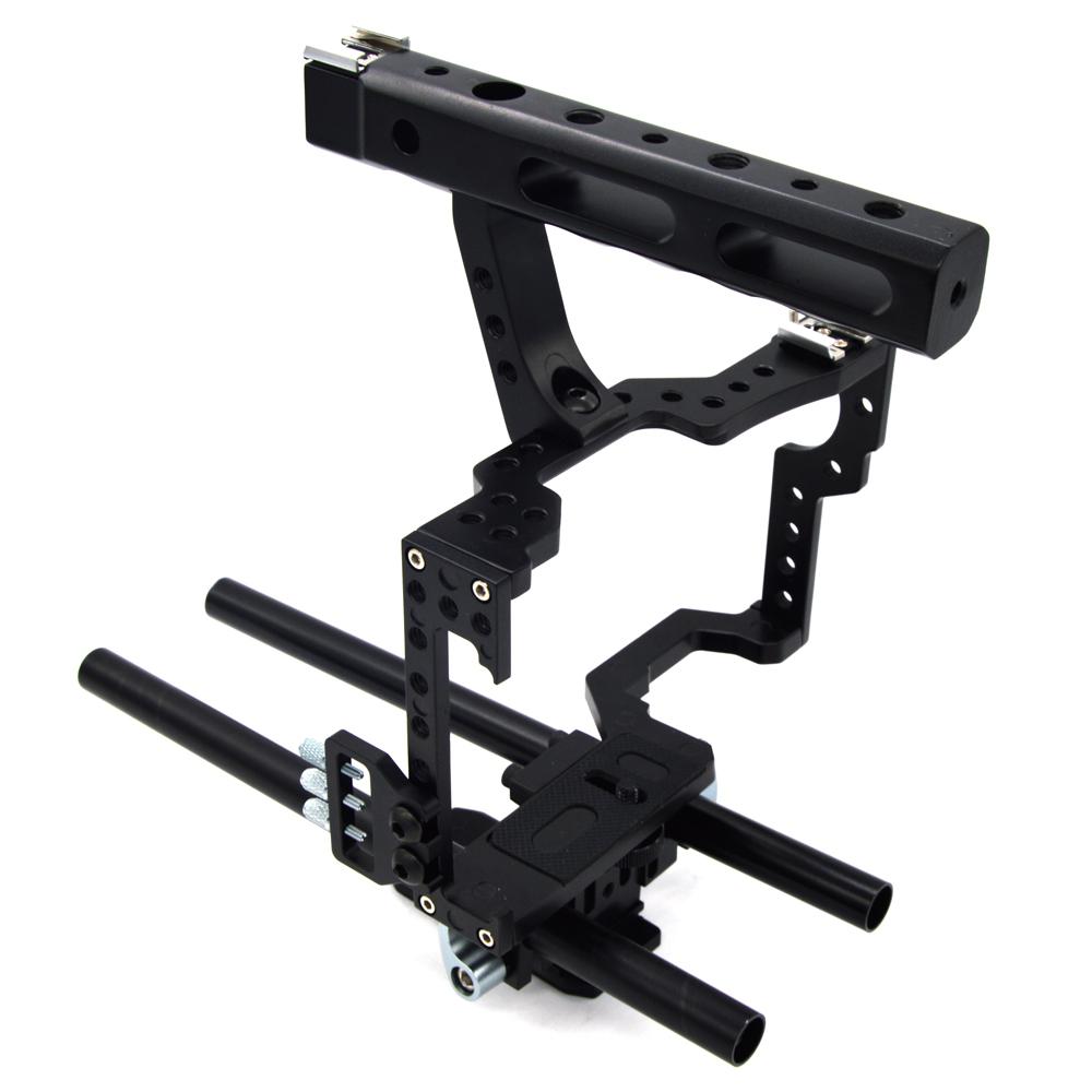 For Veledge VD-07 Rod Rig DSLR Camera Video Cage Kit Stabilizer for Sony Gh4 A7S A7 A7R A7Rii A7Sii Camera Accessories: Default Title