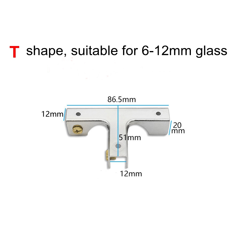 2 adet "T" şekli cam raf Metal ayarlanabilir braket Brace montaj cam plaka taşıyıcı tutucu destek kelepçesi