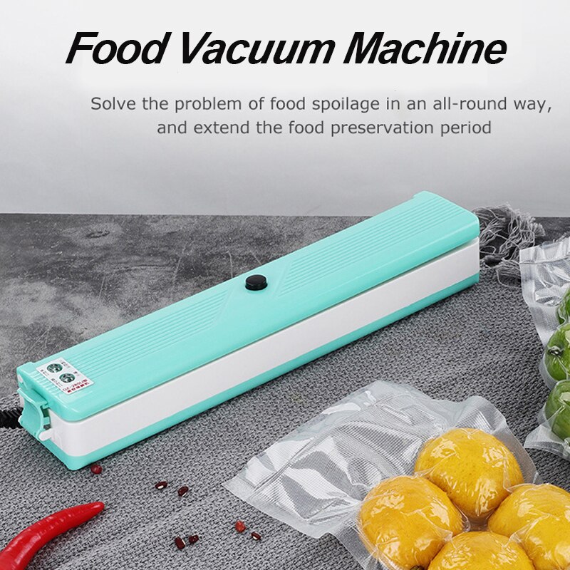 Keuken Food Vacuum Sealer Huishoudelijke Voedsel Verpakkingsmachine Voedsel Film Sealer Vacuüm Verpakker Inclusief 6 Stuks Zakken Keukens Gereedschap