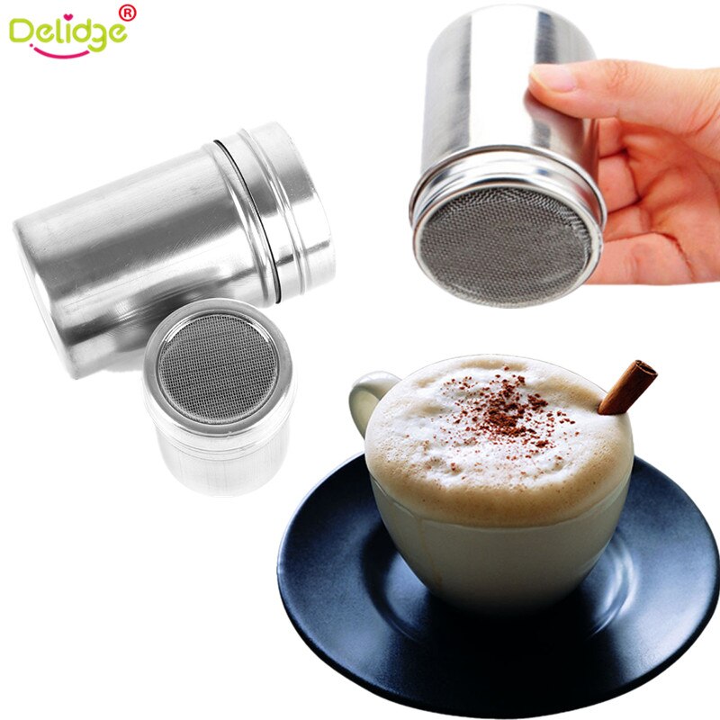 1 Pc Multifunction Chocolate Cocoa Coffee Powder Blender Stainless Steel Saltcellar Pepper Dusting Pot Kitchen Tools