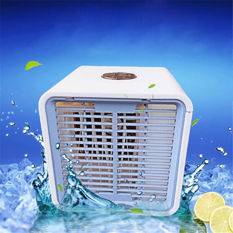 Refrigerador de aire portátil 3 en 1, USB, Personal, 7 colores, luces LED, aire acondicionado, ventilador, Humidificador Evapolar