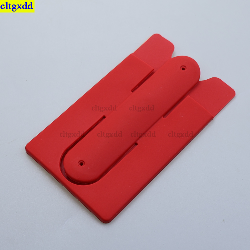 Cltgxdd 1 peça titular do cartão de telefone preguiçoso elástico silicone id do telefone titular do cartão de crédito adesivo universal carteira titular do cartão: Preto