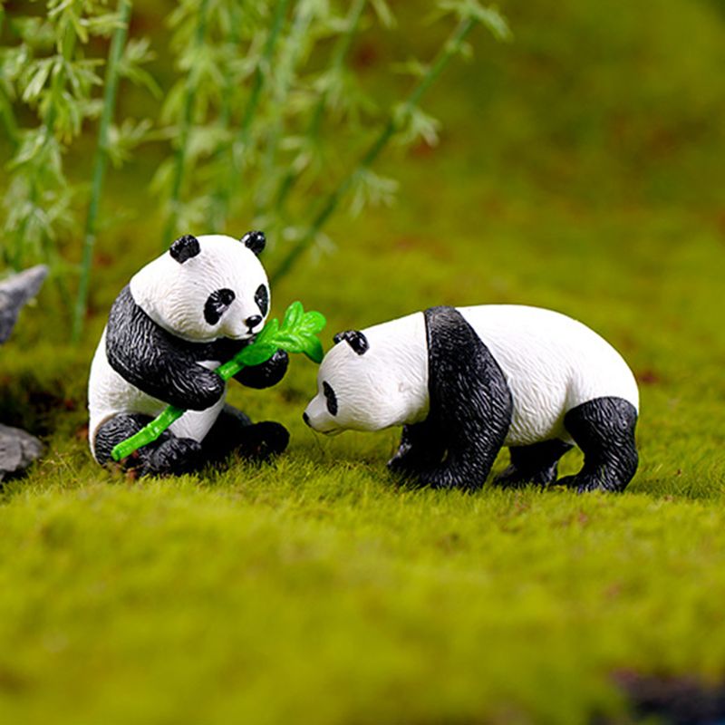 Miniature harpiks pandaer mini haveplante blomster potte bonsai dukkehus dekoration  x7yd