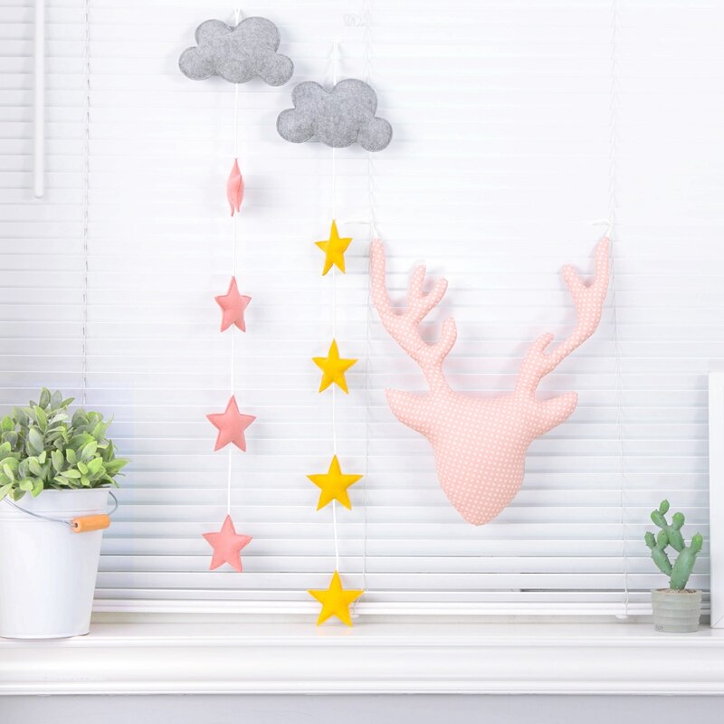 Nordic Babykamer Decoratie Cot Bumper Voor Pasgeborenen Baby Beddengoed Ballon Muur Opknoping Ornamenten Kinderkamer Decor Pluche Pop