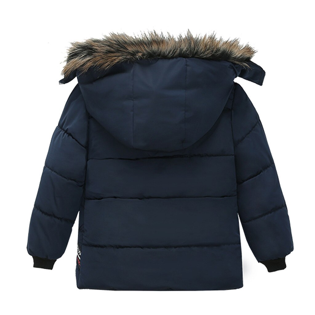 Winter Kids Jongen Winddicht Hooded Down Jas Winter Baby Meisjes Kleding Kinderen Katoen Gevoerde Bovenkleding Jas Dikke Warme Jassen