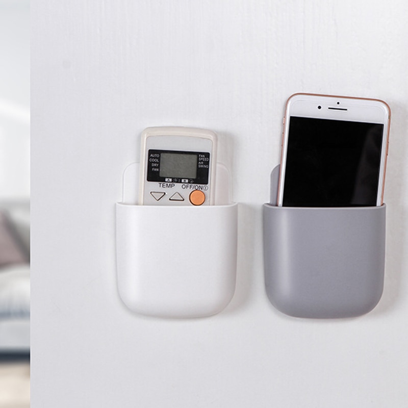 Opbergdoos afstandsbediening airconditioner opbergdoos mobiele telefoon stekker houder standaard container 1 stuk wandgemonteerde organizer