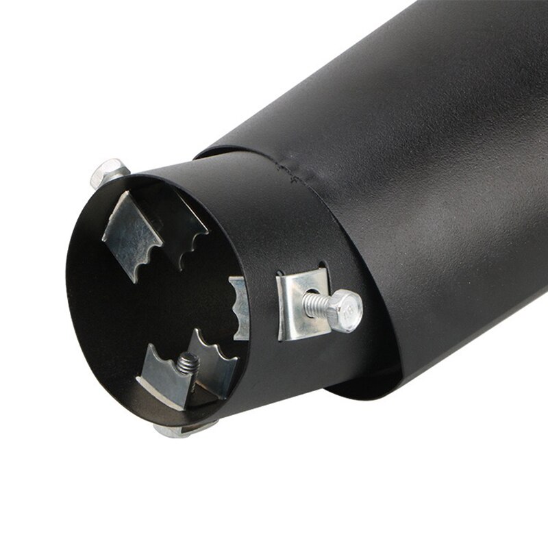 Embout de silencieux d'échappement universel en acier inoxydable, noir, pour voiture