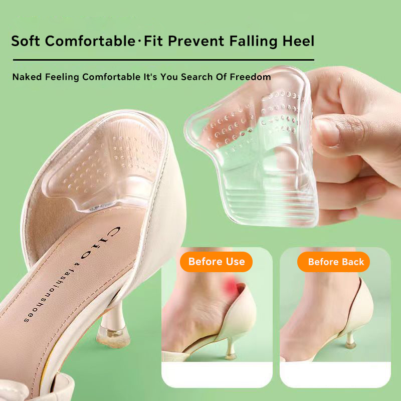Almofadas de inserção do antepé para mulheres sapato antiderrapante silicone alívio da dor no pé para sandálias de salto alto palmilhas de sapato de gel