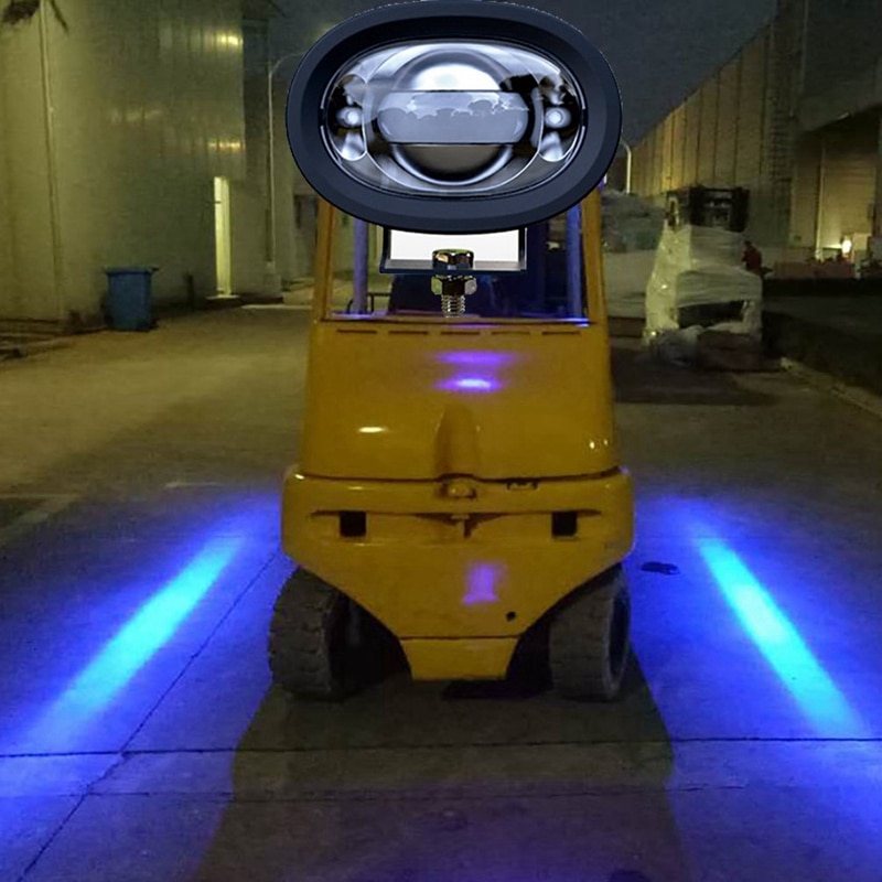 LED Straight Linear Forklift Area Warehouse Truck Security Indicator 8W-Cree Blue Work Light Zone Risk Danger Area Warning Light