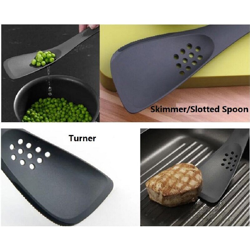 Koken Gereedschap Turner Spatel Met Gekarteld Divider Skimmer Schuimspaan Scoop Cake Roomboter Spatel Mengen Batter Schraper