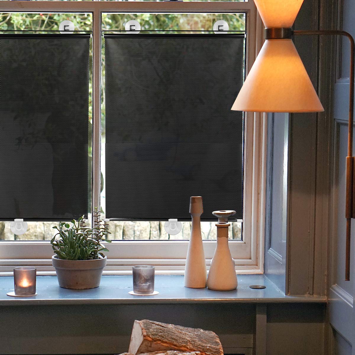 Midlertidige køkkenvindue gardiner mørklægningsrullegardiner persienner rullegardiner persienner til vinduer