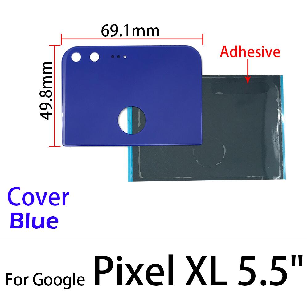 Rear Back Rear Camera Glass Lens Cover For Google Pixel XL / Pixel 2 XL / Pixel 3 XL 5.0" 5.5 " Camera Lens With Sticker: Pixel XL Blue Cover