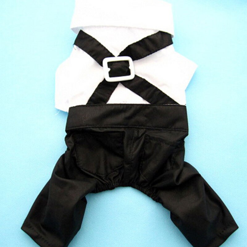 Ropa de caballero para perro, traje de boda, camisa Formal para perros pequeños, esmoquin con pajarita, traje para mascotas, disfraz de Halloween y Navidad para gatos