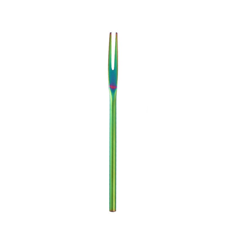 Japanilainen tyyli 304 ruostumaton teräs hiottu kiinteä hedelmä haarukka karkkia jälkiruoka ruoka hedelmä hammastikku keittiötarvikkeet astiasto: Väri 13 x 0.7cm