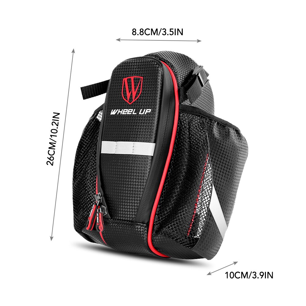 Bicycle Rear Rack Bag Bike Trunk Carrier Bag Cycling Pannier Saddle Bag with Dual Water Bottle Pockets Bicycle Accessories