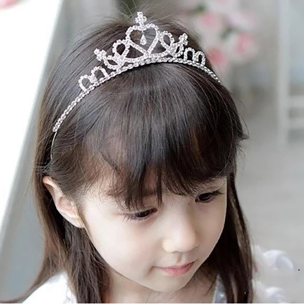 Hair Bands For Girl Diamond Crown Kids Headwear Children&#39;s Accessories For Wedding Dress Performance Hosting