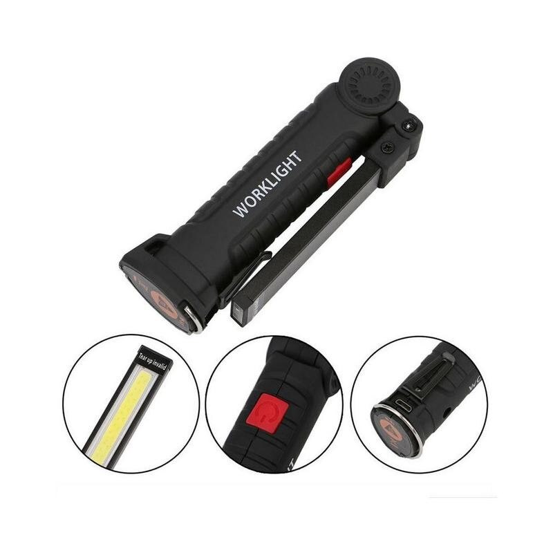 Portable Lumen COB LED Portable Spotlight Working Lights 5 Brightness With High Modes USB Energy Magnetic Rechargeable Savi F7K0
