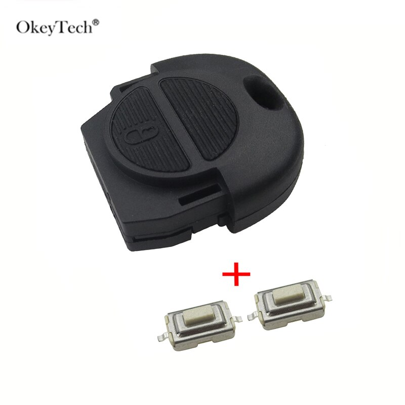 Okeytech Goede Remote Fob Sleutel Shell Voor Nissan Micra Almera Primera X-Trail 2 Knoppen Autosleutel Geval cover Geen Blade