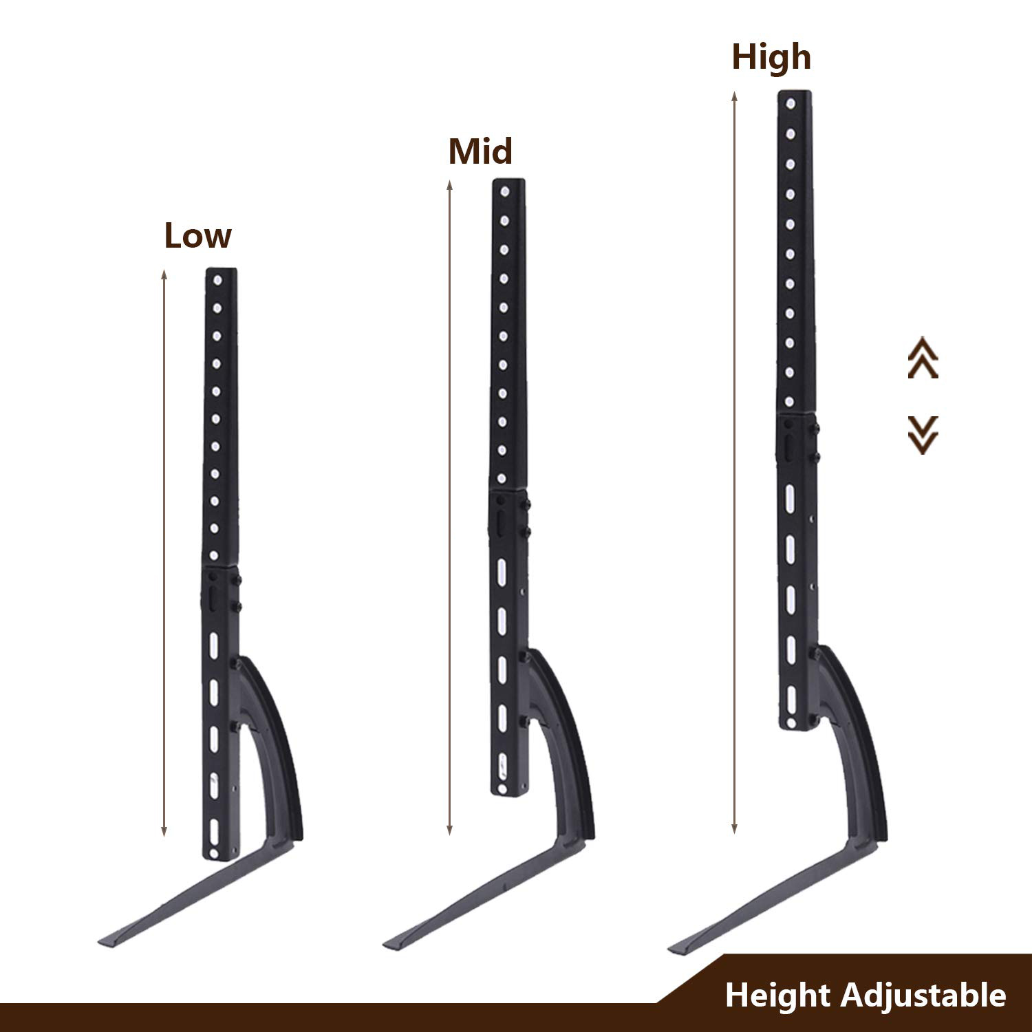 Universal Table Top TV Monitor Stand Base with Height Adjustment fit 32-65" Flat Screen TV VESA up to 800x600mm 110Lbs Capacity