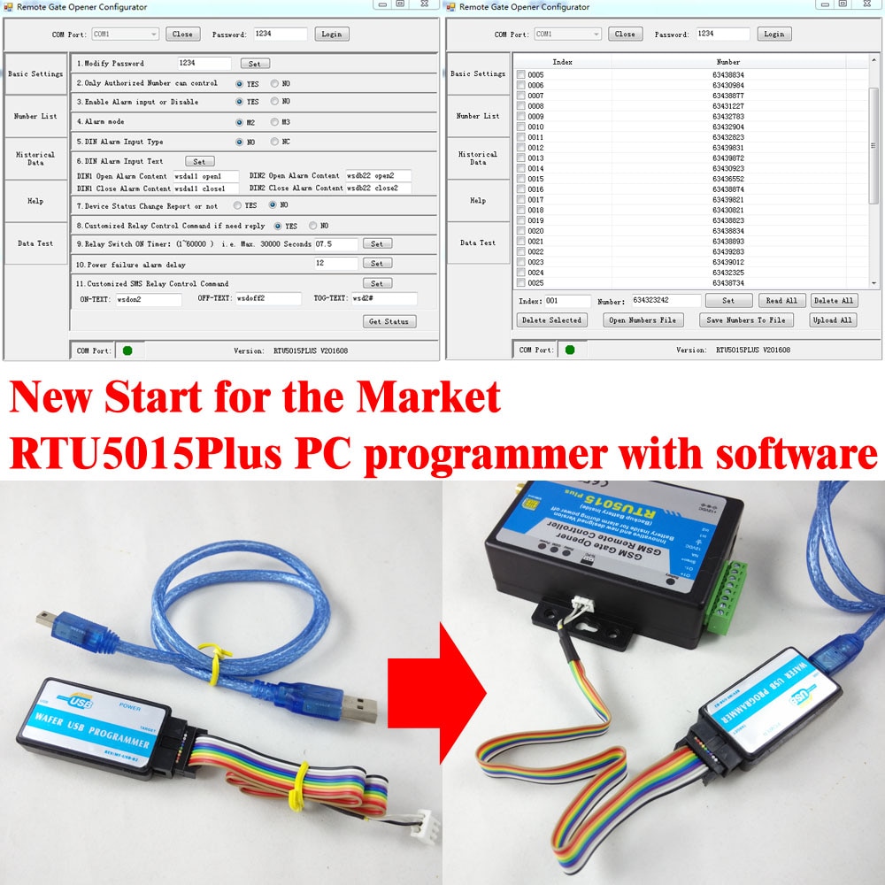 PC USB programmeur voor RTU5015 Plus gsm controller doos