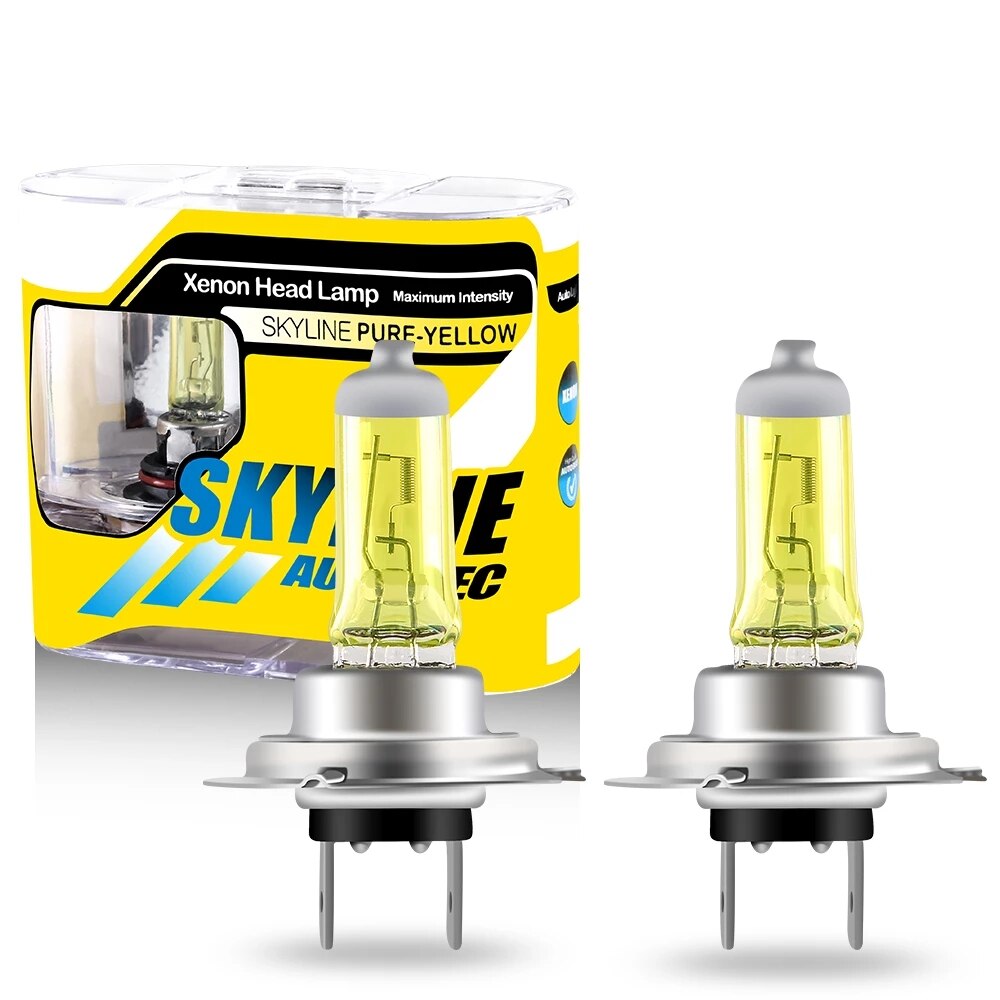2pcs 55W 12V 2800K Yellow Halogen Bulbs H1 H3 H4 H7 H8 H9 H11 HB3 HB4 Fog Lights 1500LM Car Headlight