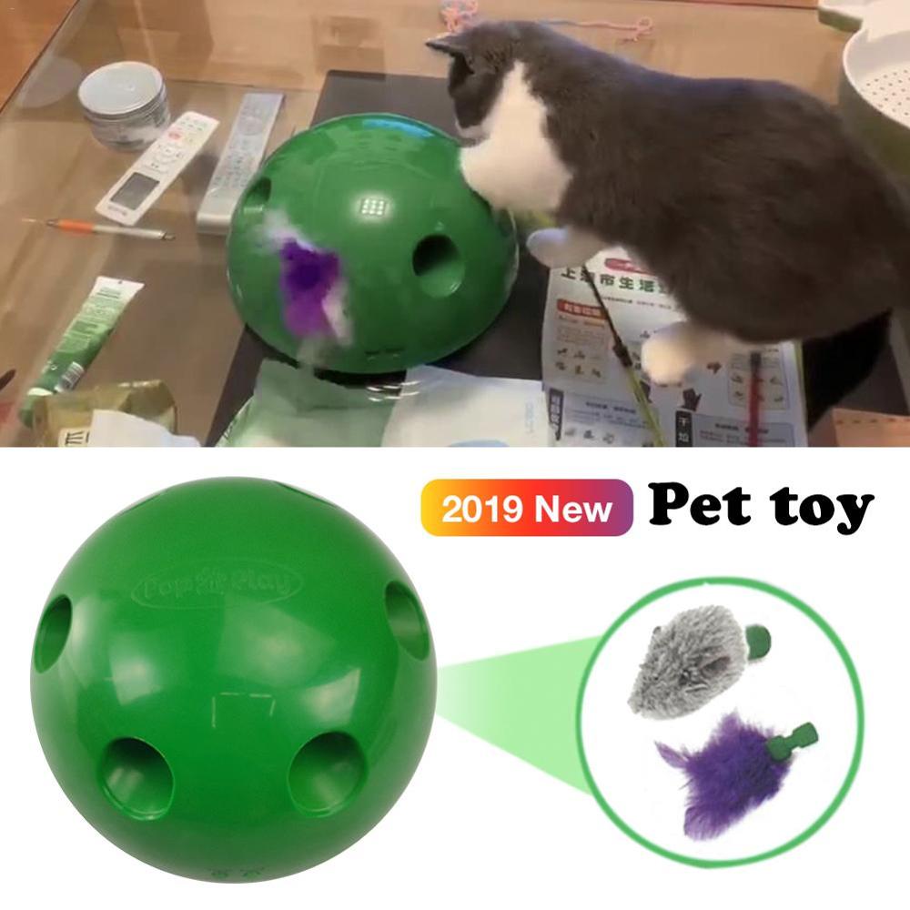 Cat Toy POP N PLAY Funny Cat Interactive Toy False Mouse Cat Scratching Device For Cat Sharpen Claw Training Playing Pet Product