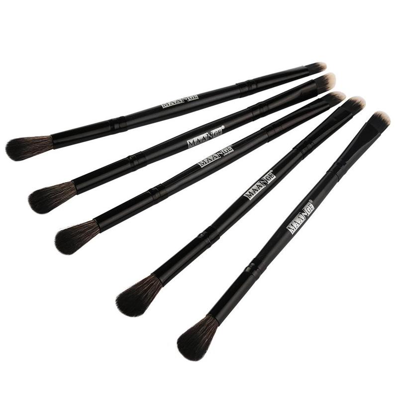 5 Pcs Make-Up Kwasten Set Oogschaduw Blending Eyeliner Wimper Wenkbrauw Make Up Kwasten Professionele Oogschaduw Borstel Gratis