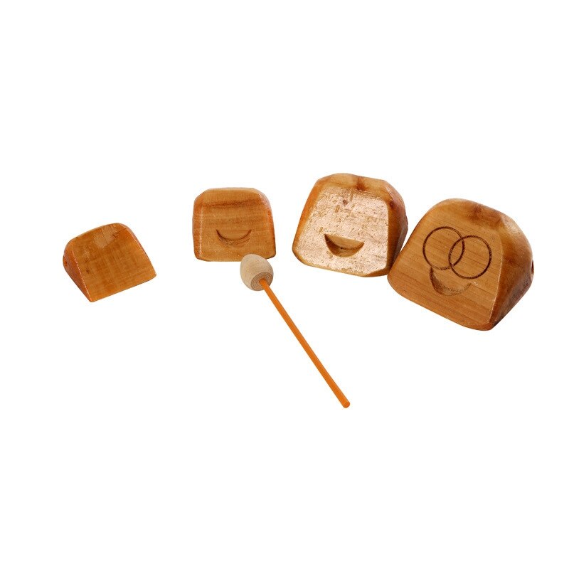 Poisson Xylophone en bois 4/7 tons, Style bouddhiste et religieux , assis dans la méditation, pratique, Instruments de musique pour enfants: 4 tones