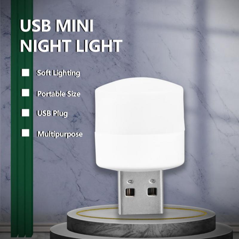 Usb Plug Lamp Computer Mobiele Power Opladen Usb Kleine Boek Lampen Led Oogbescherming Leeslamp Kleine Ronde Licht Nacht licht