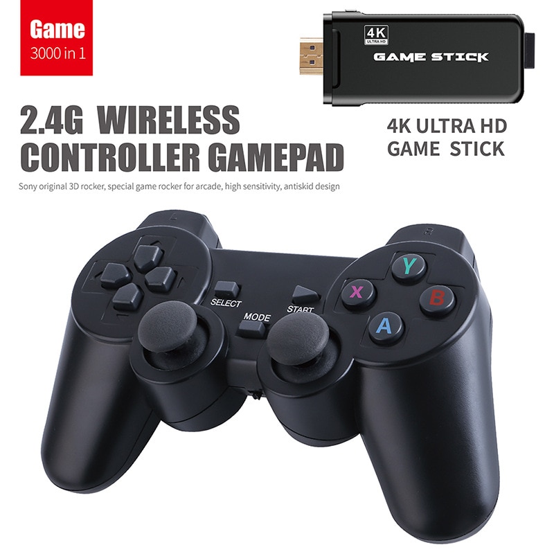 Consola inalámbrica 4K 2,4G, consola de videojuegos clásica, 8 bits, minicontrolador Retro, salida HDMI, reproductor Dual, 3000 juegos