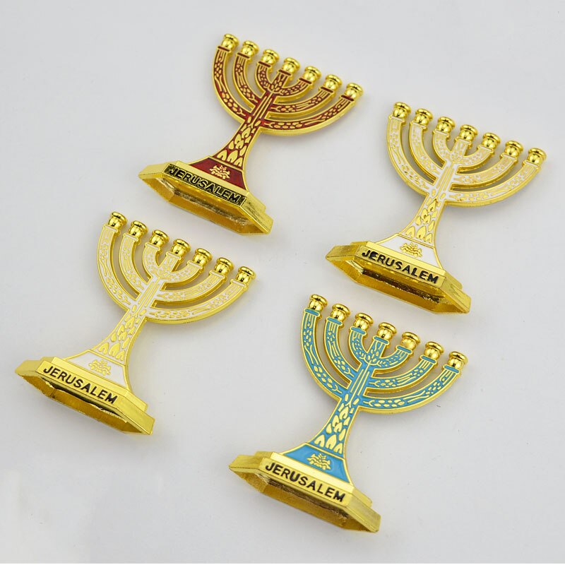 Adorno de candelabro de Metal para decoración del hogar, lámparas doradas de espiga de trigo de Israel