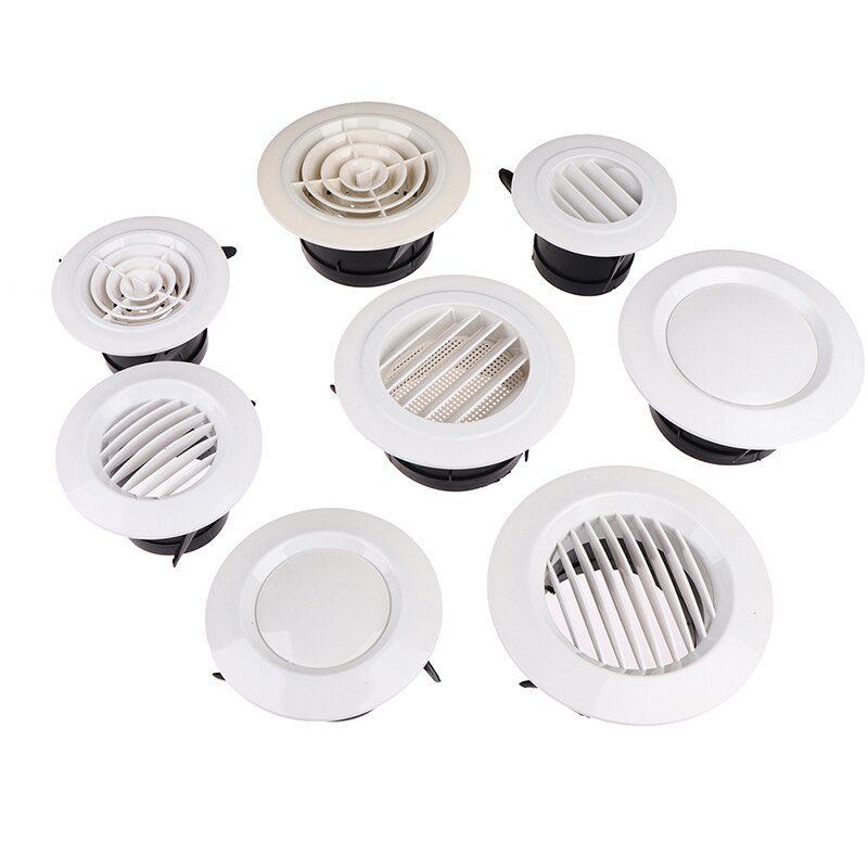 Air Outlets 1 Piece Adjustable Vent Hood Round Duct Ceiling Wall Holes Ventilation Grille Shutters Kitchen Bathroom Air Outlets