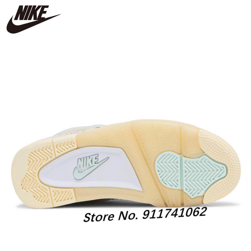 Off White X Air 4-zapatillas de baloncesto Retro para mujer, zapatillas deportivas cómodas populares de , de GUAVA ICE NOIR SAIL