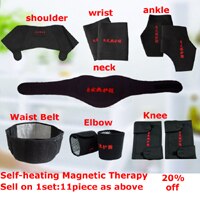 11pc/set Self-heating Tourmaline Belt Magnetic Therapy Neck Shoulder Waist Posture Correcter Knee Support Brace Massager Product: Default Title