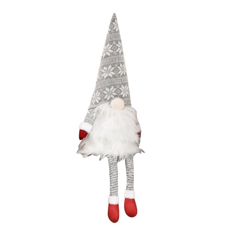 Gnome Christmas Tree Topper, 22 Inch Large Swedish Tomte Gnome Christmas Ornaments Santa Gnomes Plush Scandinavian Decorations: Gray