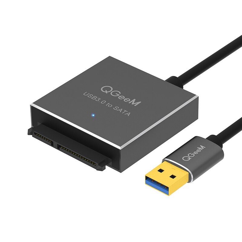 Qgeem Sata Naar Usb Adapter Usb 3.0 Kabel Naar Sata Converter Voor Samsung Seagate Wd 2.5 3.5 Hdd Ssd Harde disk Usb Sata Adapter: Aluminium NO POWER