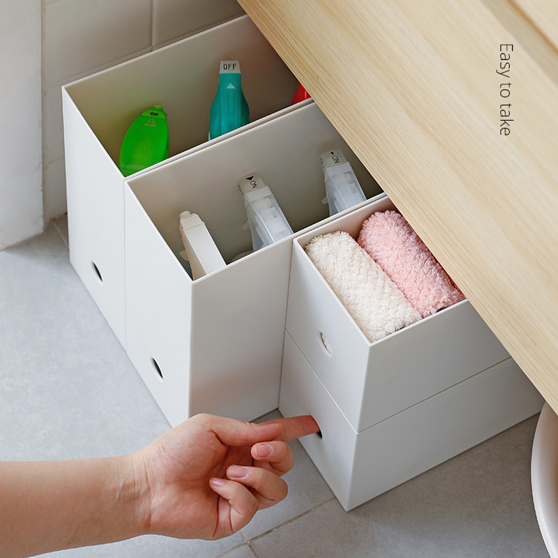 Shimoyama Kantoor Opbergdoos Desktop Bestand Document Papier Organizer Box Multi-Functionele Boeken Potlood Diversen Plastic Kast Doos