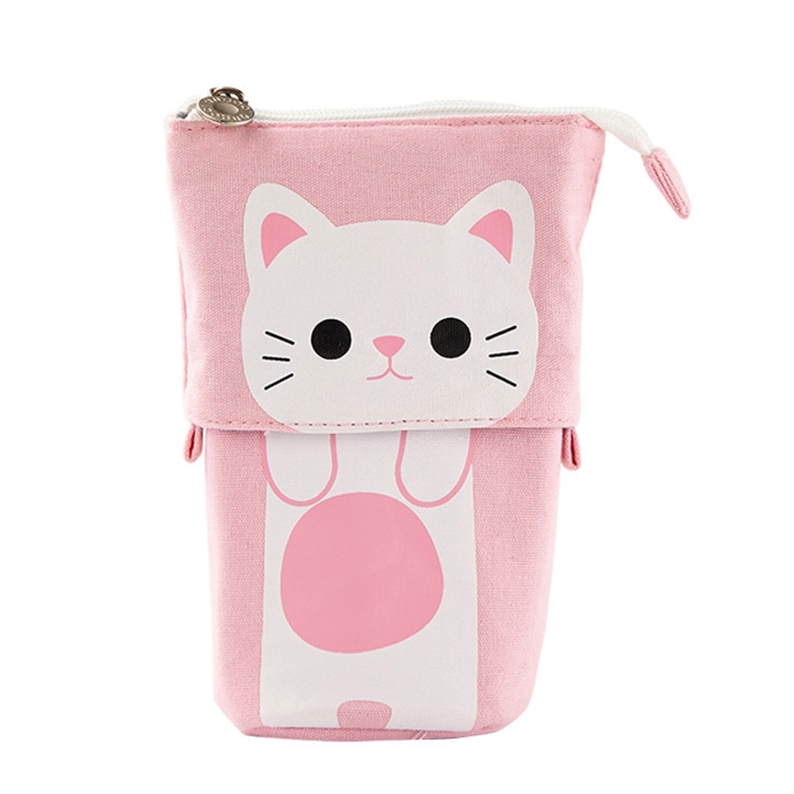 Estuche para lápices Pop-up, portalápices multifuncional, papelería, escuela, oficina, suministros en Stock: White cat